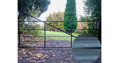 galvanised metal estate gate 3 metre