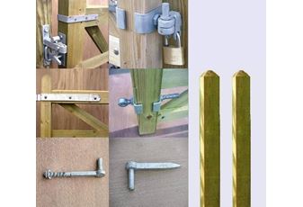 Hanging System for Single Leaf Field Gate hung behind posts (Posts, Hinges, Auto Catch, Fitting of Irons)