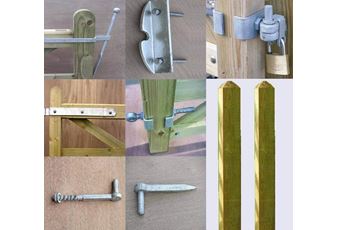 Hanging System for Single Leaf Field Gate hung between posts  (Posts, Hinges, Spring Catch, Fitting of Irons)
