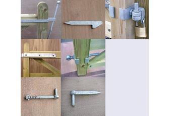 Hanging System for Single Leaf Field Gate hung behind posts (Hinges, Spring Catch, Fitting of Irons) NO POSTS