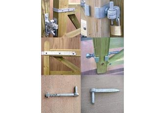 Hanging System for Single Leaf Field Gate hung behind posts (Hinges, Auto Catch, Fitting of Irons) NO POSTS