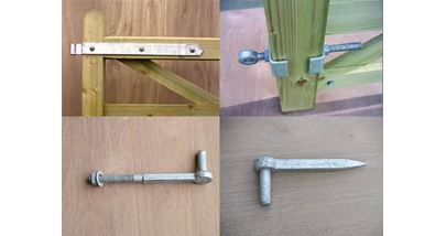 Timber Field Gate Hinge Set
