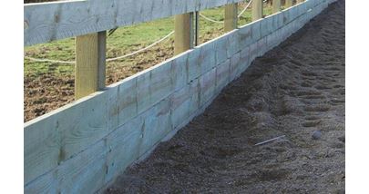 Riding arena containing board