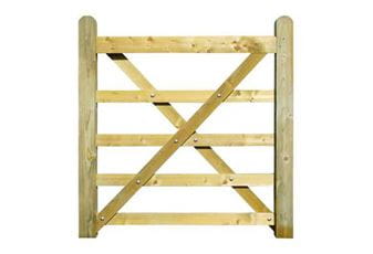 1.20m Uni-Gate Braced for Left Hand Hanging Planed Finish Jakcured#