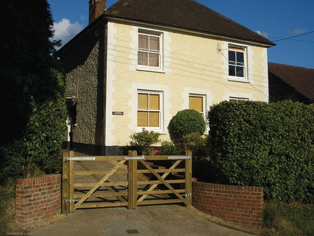 Double wooden gate