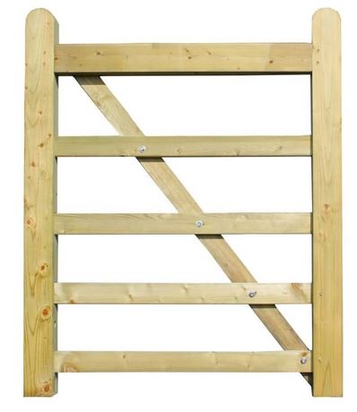 Left hand field or drive gate 900mm wide - back