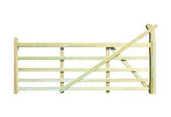 3.00m Right Hand Hanging Entrance Gate Jakcured Softwood #