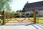Uni gate on driveway using posts