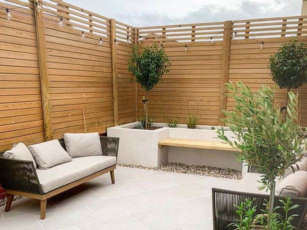 semi solid fence panel