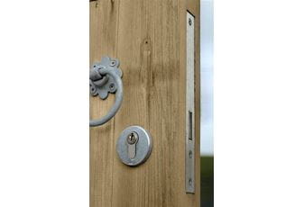 Mortice Lock for Courtyard Gates. Euro cylinder complete with 3 keys