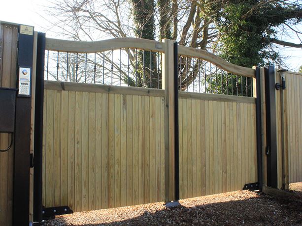 railing panel courtyard gate