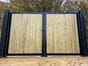 Metal frame driveway gate