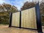 Steel framed driveway gate