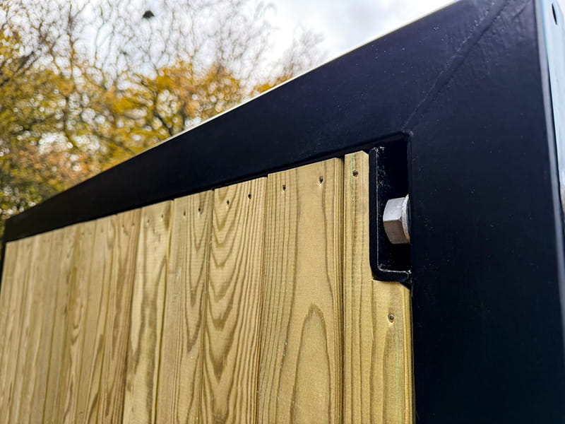 metal framed driveway gates