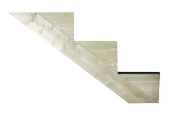 Decking Steps for 3 Tread Staircase. (1036mm long overall x 45mm wide)