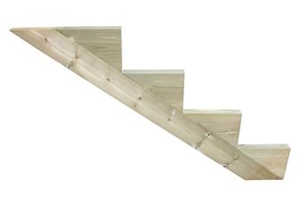 Decking Stringer for 4 Tread Decking Steps Staircase. (1375mm long overall x 45mm wide)