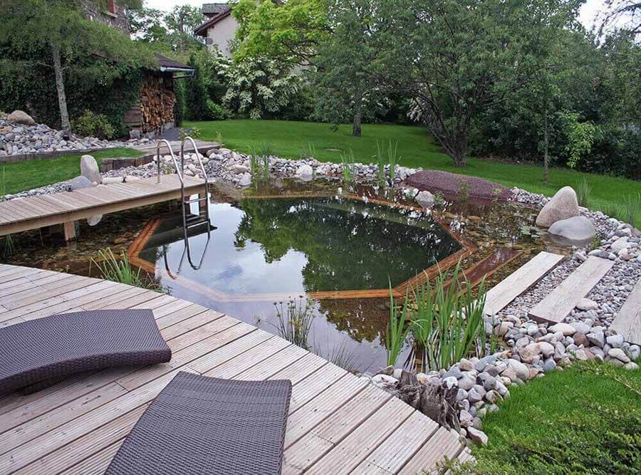 Beautiful garden with decking