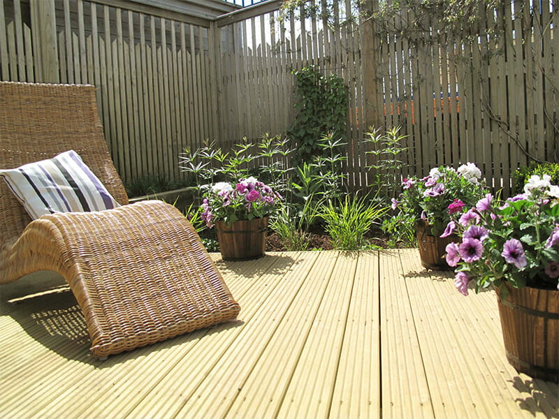 Decking in garden