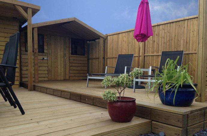 decking in garden