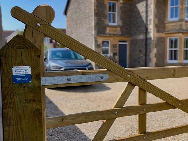 wooden entrance gate