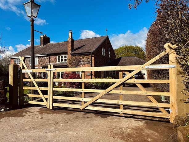 wooden entrance gates