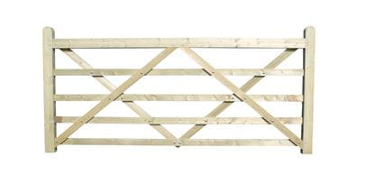 2.70m field or drive wooden gate
