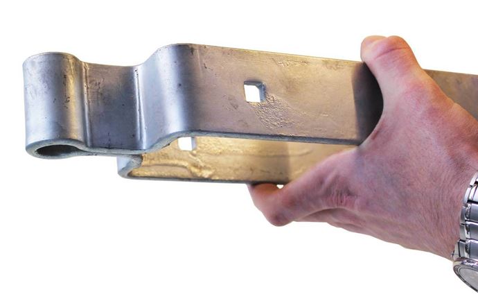 Galvanised gate hinge top band