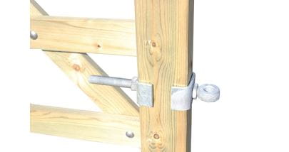 Galvanised Gate hinge fitting with adjustable bottom