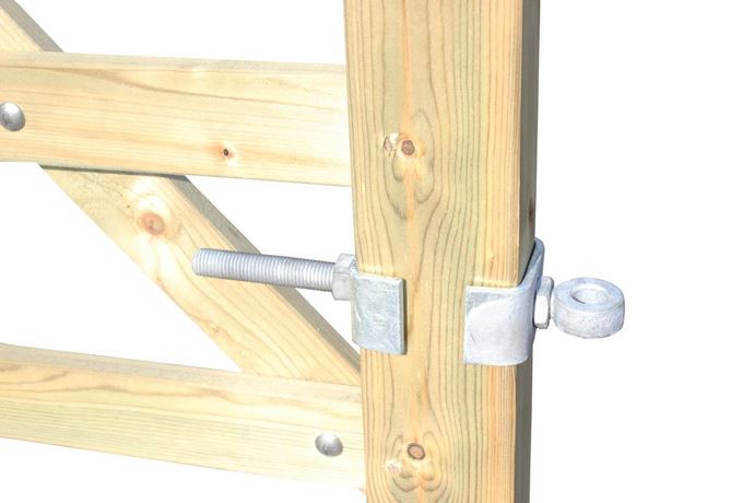 Galvanised Gate hinge fitting with adjustable bottom