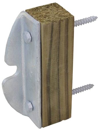 Spring catch receiver for gate hung between posts