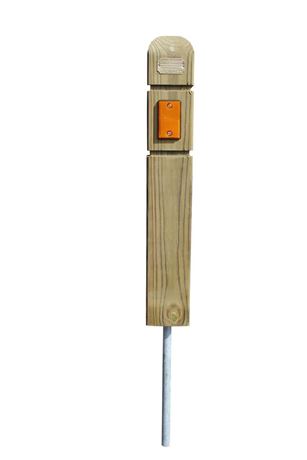 Verge protection marker post with amber reflector
