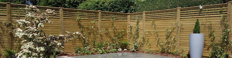 6ft fence with slatted top