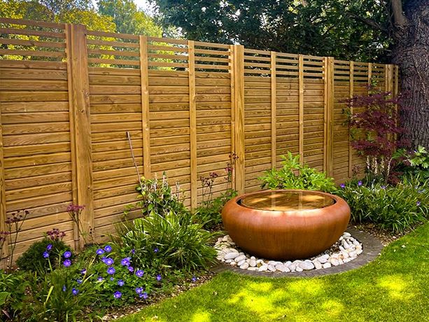 Rear View of Canterbury Combi Fence Panels
