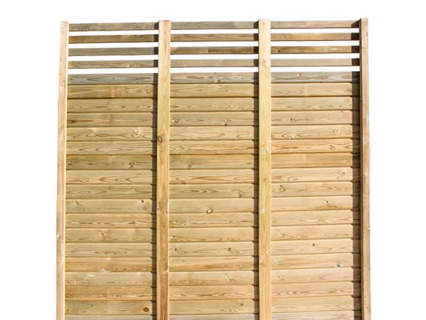 rear view of canterbury combi contemporary fence panel