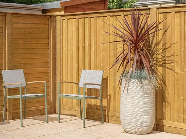 Chilham slot in fence panels