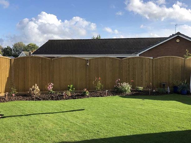 convex tongue and groove fence panel