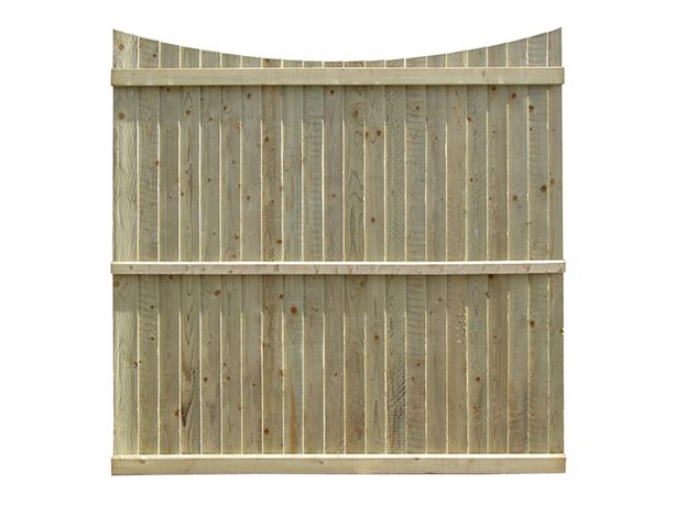 Rear View Of Featherboard Concave Fence Panels