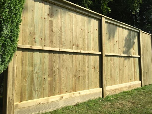 Rear View of Featherboard Fence Panels