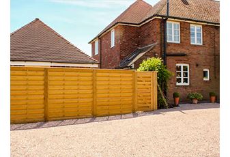 Horizontal Hit And Miss Fence Panels