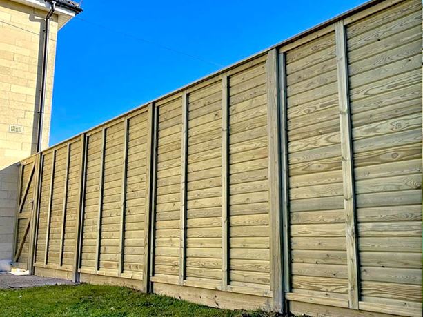 AACTAI back of Horizontal Tongue and Groove Fence Panels