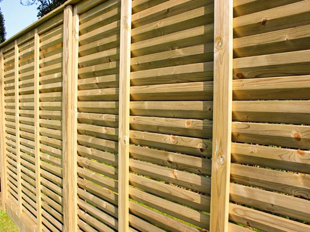 louvre fence panel reverse detail