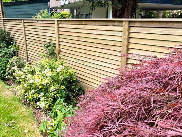 Contemporary Slatted Fence Panel