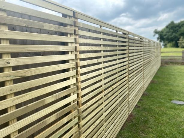 slatted fence panels