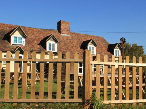 Rear View of Palisade Rounded Fence Panels