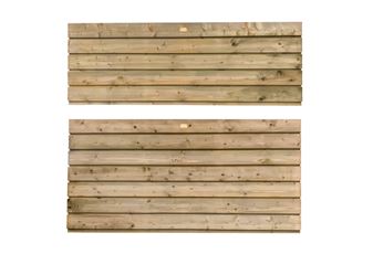 TWO STACKED PANELS CREATING 1.5M HIGH X 1.83M WIDE SHADOWLINE®  FENCE