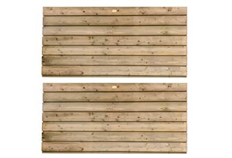 TWO STACKED PANELS CREATING 1.8M HIGH X 1.83M WIDE SHADOWLINE® FENCE