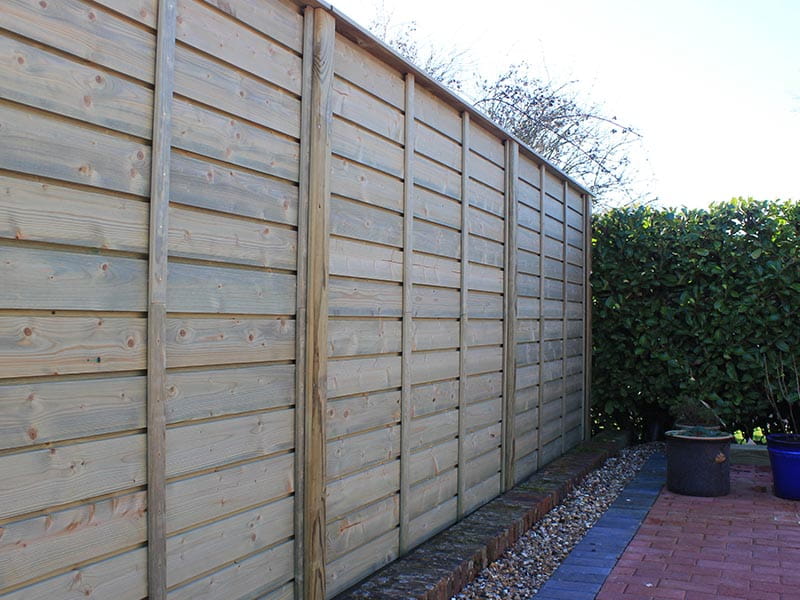 rear view of the fence panel