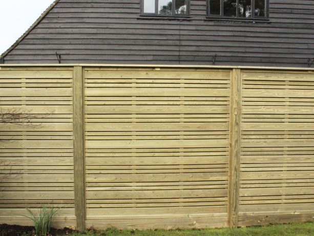 slatted fence panel