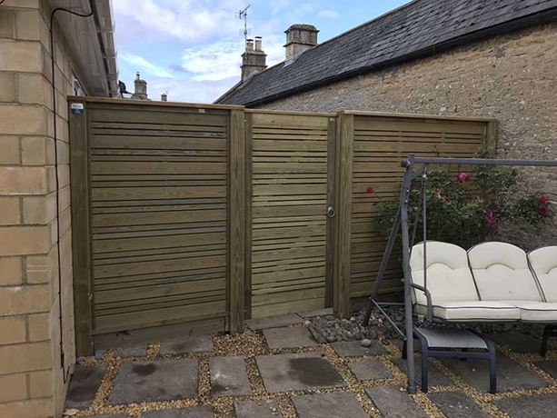 slatted fence panel