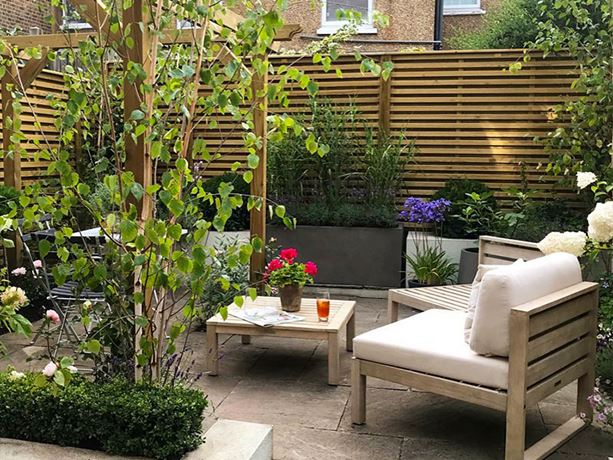 slatted small garden panels